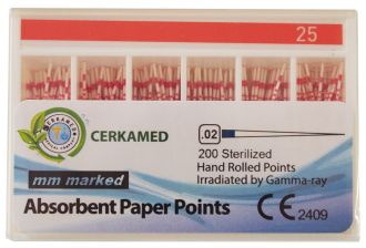 Papierové čapy Cerkamed .02 ISO 35 s mierkou