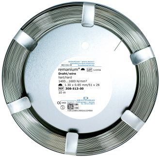 Remanium drôt polkruhový tvrdý 1,3 x 0,65 mm