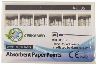 Papierové čapy Cerkamed .06 ISO 40 s mierkou
