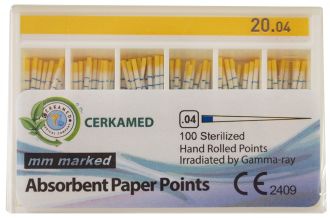 Papierové čapy Cerkamed .04 ISO 20-45 s mierkou